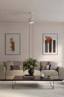 52" Ceiling Fan by Minka Aire - Verna Collection, Flat White Finish - F646L-WHF