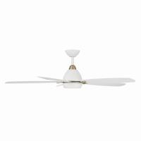 52" Ceiling Fan by Minka Aire - Soreno Collection, Alabaster White Finish - F649L-ALW/BBR