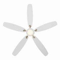 52" Ceiling Fan by Minka Aire - Soreno Collection, Alabaster White Finish - F649L-ALW/BBR