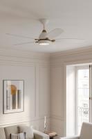52" Ceiling Fan by Minka Aire - Soreno Collection, Alabaster White Finish - F649L-ALW/BBR