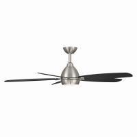 52" Ceiling Fan by Minka Aire - Soreno Collection, Brushed Nickel Finish - F649L-BN/CL