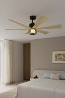 56" Ceiling Fan by Minka Aire - Veyra Collection, Dark Bronze Finish - F761L-DB/WTO