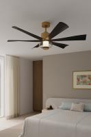 56" Ceiling Fan by Minka Aire - Veyra Collection, Legacy Brass Finish - F761L-LBR/CL