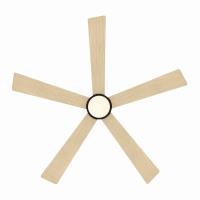 54" Ceiling Fan by Minka Aire - Oovin Collection, Dark Bronze Finish - F766L-DB/WTO