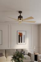 54" Ceiling Fan by Minka Aire - Oovin Collection, Dark Bronze Finish - F766L-DB/WTO