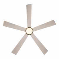 54" Ceiling Fan by Minka Aire - Oovin Collection, Heritage Brass Finish - F766L-HBR/WCD