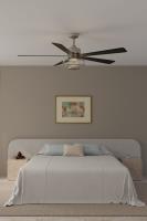 60" Ceiling Fan by Minka Aire - Ligero Collection, Brushed Nickel Finish - F769L-BN/CL
