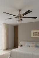 60" Ceiling Fan by Minka Aire - Ligero Collection, Brushed Nickel Finish - F769L-BN/CL