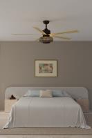 60" Ceiling Fan by Minka Aire - Ligero Collection, Dark Bronze Finish - F769L-DB/WTO