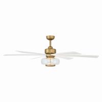 60" Ceiling Fan by Minka Aire - Ligero Collection, Heritage Brass Finish - F769L-HBR/ALW