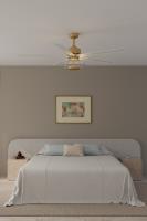 60" Ceiling Fan by Minka Aire - Ligero Collection, Heritage Brass Finish - F769L-HBR/ALW