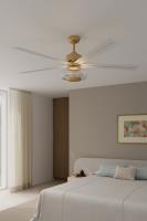 60" Ceiling Fan by Minka Aire - Ligero Collection, Heritage Brass Finish - F769L-HBR/ALW