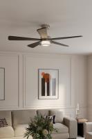 52" Ceiling Fan by Minka Aire - Nellora Collection, Brushed Nickel Finish - F772L-BN/CL