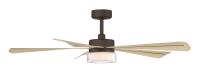52" Ceiling Fan by Minka Aire - Nellora Collection, Dark Bronze Finish - F772L-DB/WTO