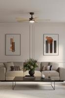 52" Ceiling Fan by Minka Aire - Nellora Collection, Dark Bronze Finish - F772L-DB/WTO