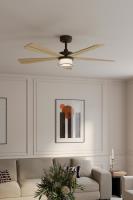 52" Ceiling Fan by Minka Aire - Nellora Collection, Dark Bronze Finish - F772L-DB/WTO