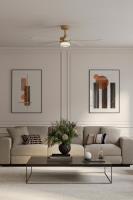 52" Ceiling Fan by Minka Aire - Nellora Collection, Legacy Brass Finish - F772L-LBR/ALW