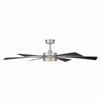 60" Ceiling Fan by Minka Aire - Brenix Collection, Brushed Nickel Finish - F773L-BN/CL