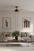 60" Ceiling Fan by Minka Aire - Brenix Collection, Dark Bronze Finish - F773L-DB/WTO