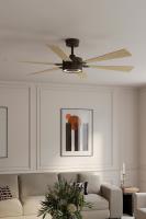 60" Ceiling Fan by Minka Aire - Brenix Collection, Dark Bronze Finish - F773L-DB/WTO