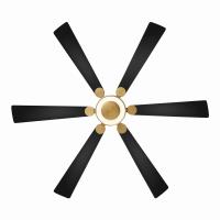 60" Ceiling Fan by Minka Aire - Brenix Collection, Heritage Brass Finish - F773L-HBR/CL