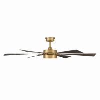 60" Ceiling Fan by Minka Aire - Brenix Collection, Heritage Brass Finish - F773L-HBR/DO