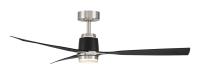 53" Ceiling Fan by Minka Aire - Foxden Collection, Brushed Nickel Finish - F778L-BN/CL