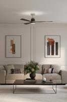 53" Ceiling Fan by Minka Aire - Foxden Collection, Brushed Nickel Finish - F778L-BN/CL