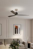 53" Ceiling Fan by Minka Aire - Foxden Collection, Brushed Nickel Finish - F778L-BN/CL