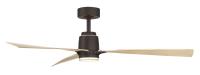 53" Ceiling Fan by Minka Aire - Foxden Collection, Dark Bronze Finish - F778L-DB/WTO