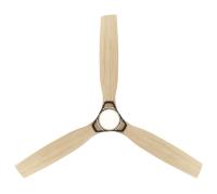53" Ceiling Fan by Minka Aire - Foxden Collection, Dark Bronze Finish - F778L-DB/WTO