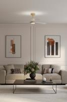 53" Ceiling Fan by Minka Aire - Foxden Collection, Legacy Brass Finish - F778L-LBR/WHF