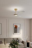 53" Ceiling Fan by Minka Aire - Foxden Collection, Legacy Brass Finish - F778L-LBR/WHF