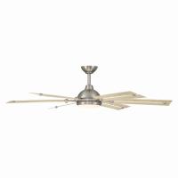 56" Ceiling Fan by Minka Aire - Allegata Collection, Brushed Nickel Finish - F779L-BN/WTO