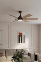 56" Ceiling Fan by Minka Aire - Allegata Collection, Dark Bronze Finish - F779L-DB/ASW