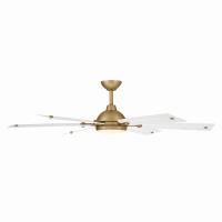 56" Ceiling Fan by Minka Aire - Allegata Collection, Heritage Brass Finish - F779L-HBR/ALW