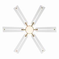 56" Ceiling Fan by Minka Aire - Allegata Collection, Heritage Brass Finish - F779L-HBR/ALW