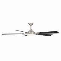 65" Ceiling Fan by Minka Aire - Cadena Collection, Brushed Nickel Finish - F783L-BN/CL