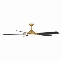 65" Ceiling Fan by Minka Aire - Cadena Collection, Heritage Brass Finish - F783L-HBR/CL
