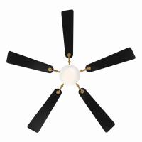 65" Ceiling Fan by Minka Aire - Cadena Collection, Heritage Brass Finish - F783L-HBR/CL