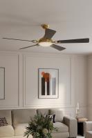 65" Ceiling Fan by Minka Aire - Cadena Collection, Heritage Brass Finish - F783L-HBR/CL