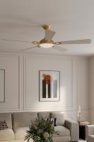 65" Ceiling Fan by Minka Aire - Cadena Collection, Heritage Brass Finish - F783L-HBR/WCD