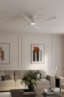 65" Ceiling Fan by Minka Aire - Brisano Collection, Alabaster White Finish - F785L-ALW