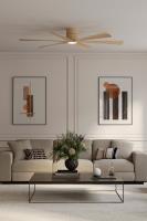 65" Ceiling Fan by Minka Aire - Brisano Collection, White Oak Finish - F785L-WTO