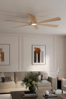 65" Ceiling Fan by Minka Aire - Brisano Collection, White Oak Finish - F785L-WTO