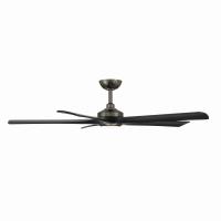 56" Ceiling Fan by Minka Aire - Seressa Collection, Rustic Gun Metal Finish - F793L-RGM/CL