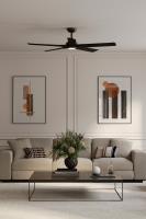 56" Ceiling Fan by Minka Aire - Seressa Collection, Rustic Gun Metal Finish - F793L-RGM/CL