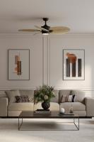60" Ceiling Fan by Minka Aire - Portesa Collection, Coal Finish - F798L-CL/NPL
