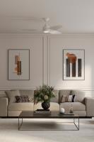 60" Ceiling Fan by Minka Aire - Norwynd Collection, Flat White Finish - F821L-WHF