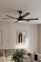 56" Ceiling Fan by Minka Aire - Soarin Collection, Coal Finish - F892L-CL